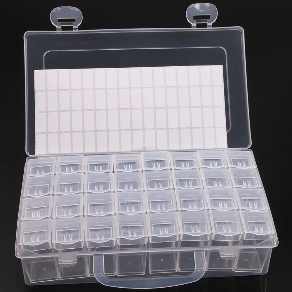 5D DIY Diamond Painting Tools Accessories Storage Box Container Diamond Embroidery Accessories Drill Box Mosaic Container Case - Smarsty