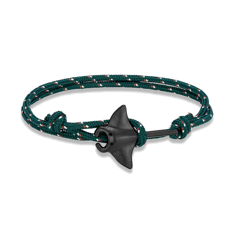 Adjustable Ocean Animals Manta Ray Paracord Bracelet - Smarsty