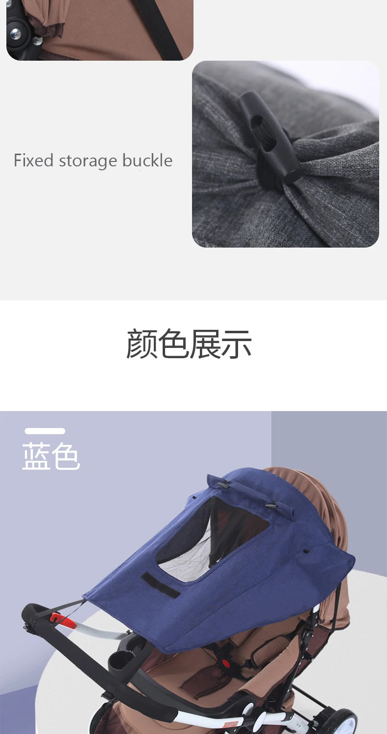 Universal Baby Stroller Accessories Sun Shade UV Protection Sunshade Carriage Canopy Cover for Prams Infants Car Seat Sun Visor by Smarsty