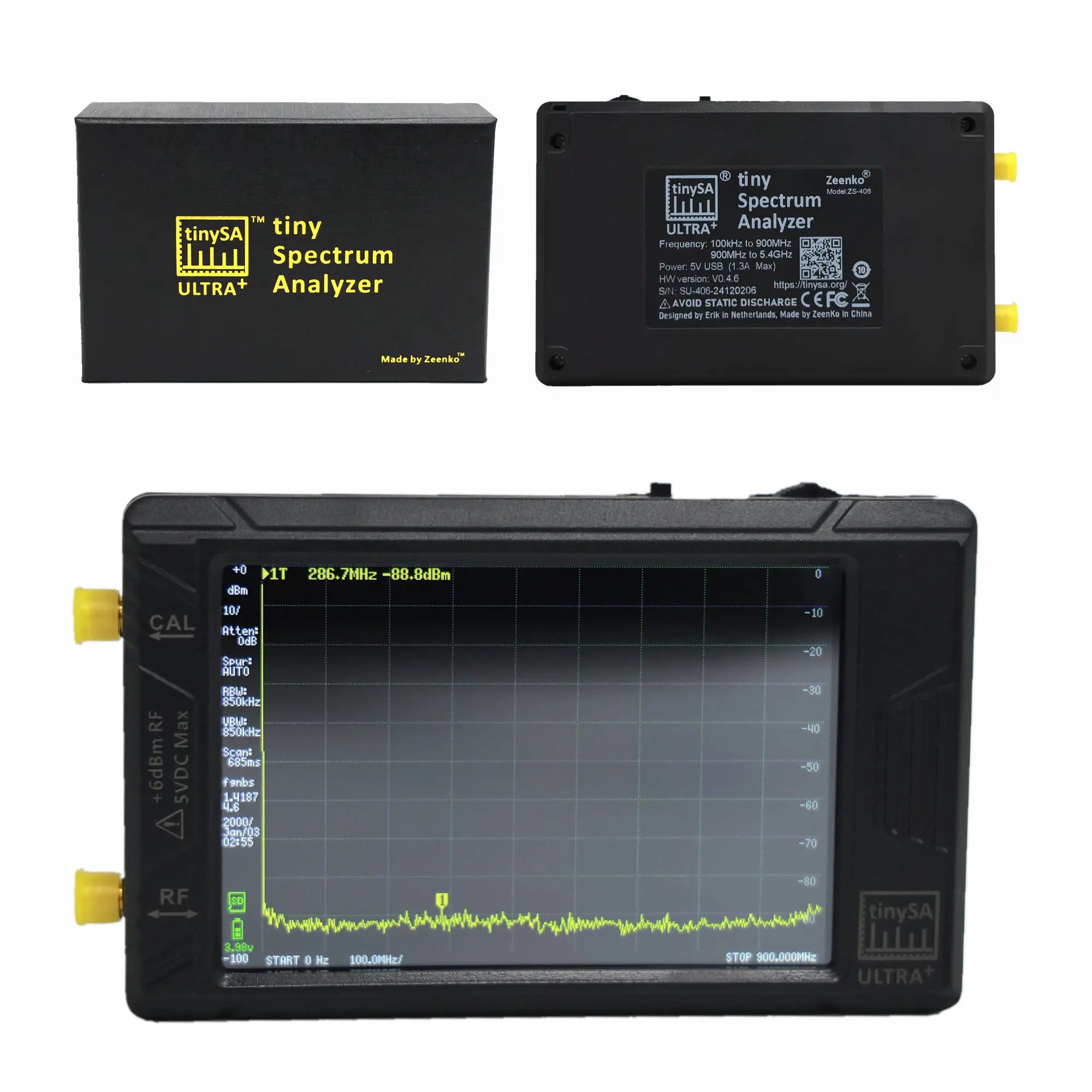 Zeenko ZS-406 Handheld Spectrum Analyzer with 4 Inch Display - Smarsty