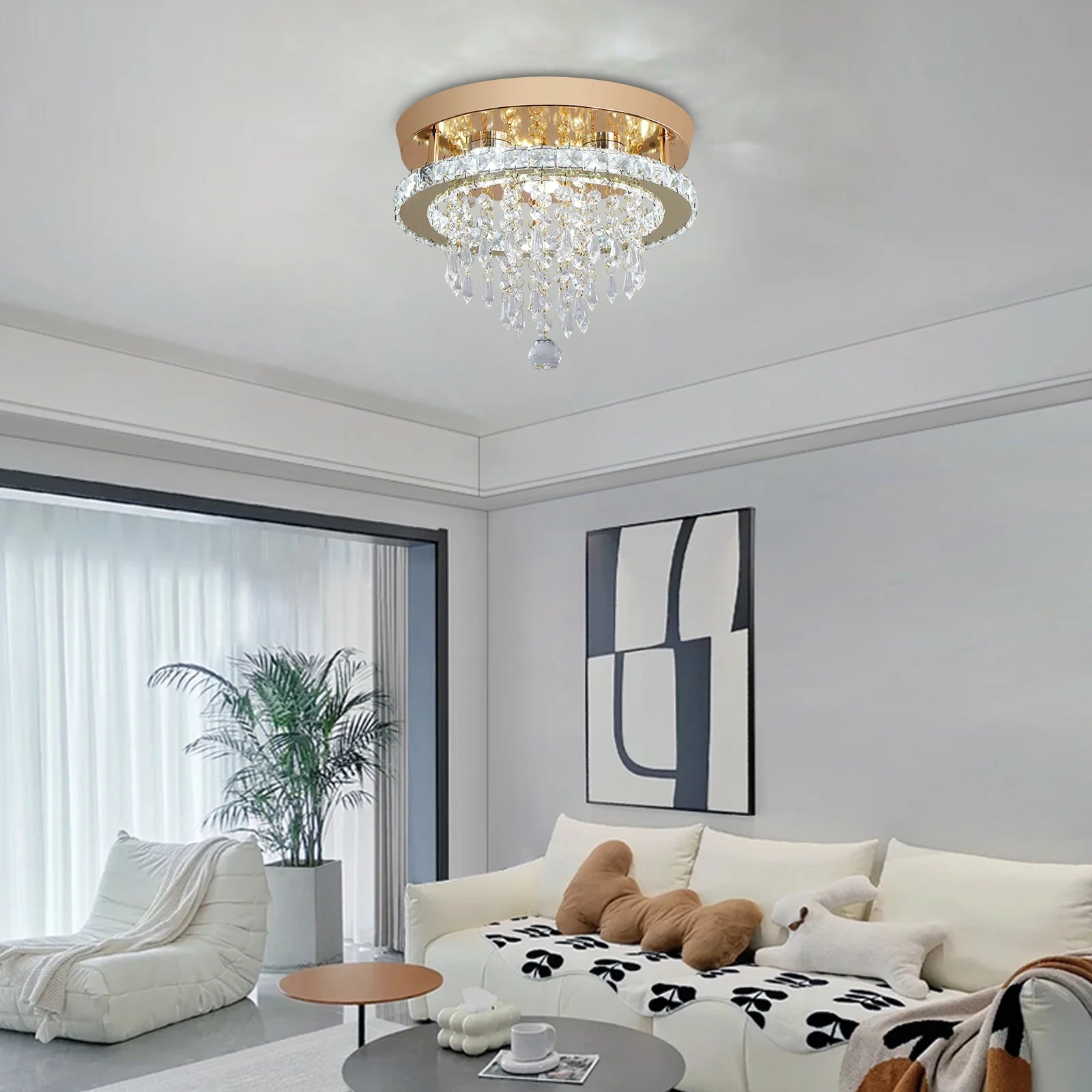 VETRULUS Luxury Crystal Chandelier Lustre Design Gold Modern Led Ceiling Light Living Room Bedroom Hanging Lamp LightingFixture