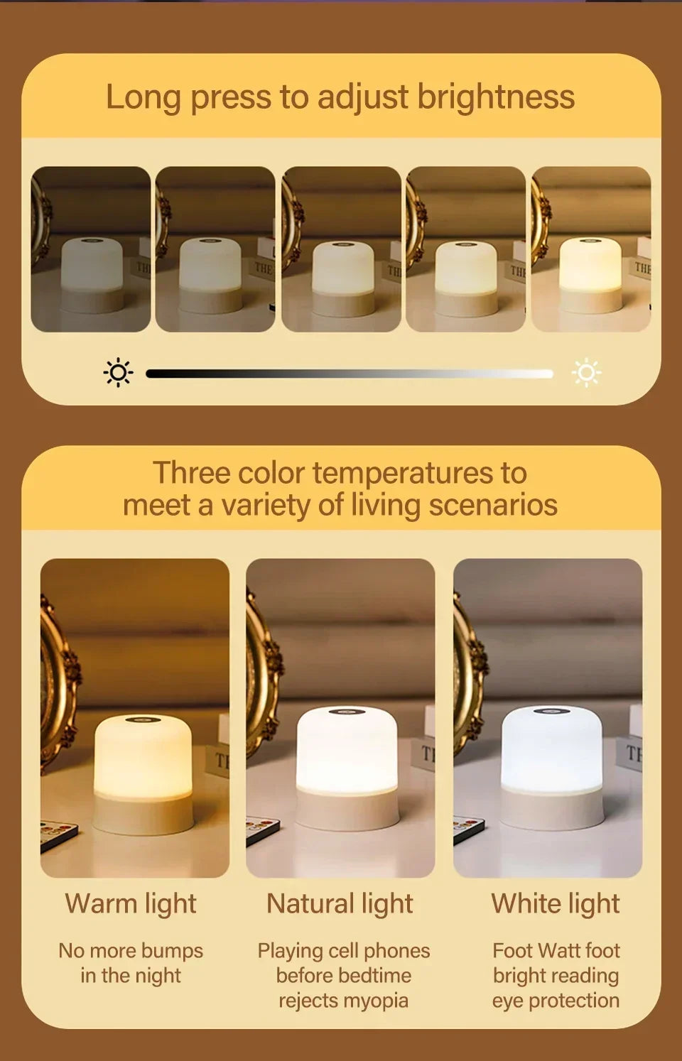Dimmable LED Table Lamp With Remote 16 Color Options - Smarsty