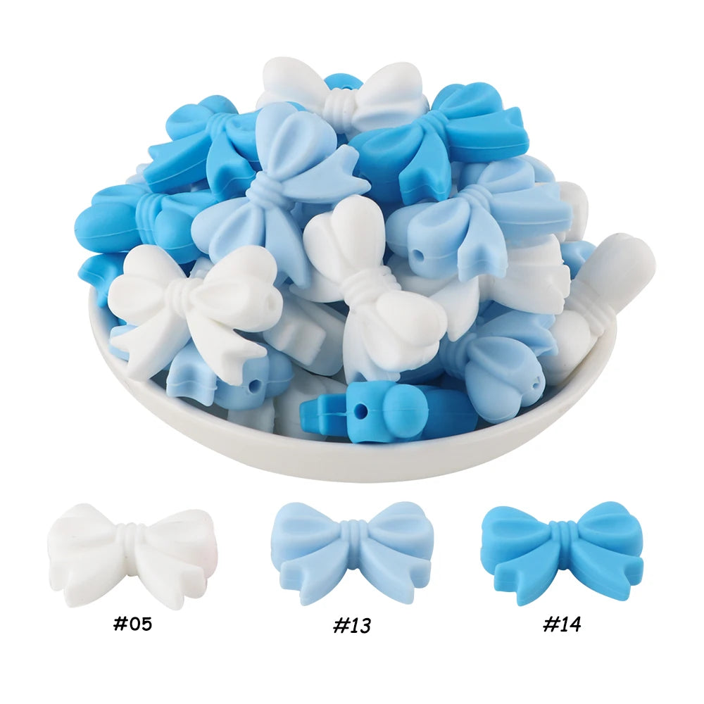10pcs Silicone Bowknot Beads for DIY Jewelry Making - Smarsty