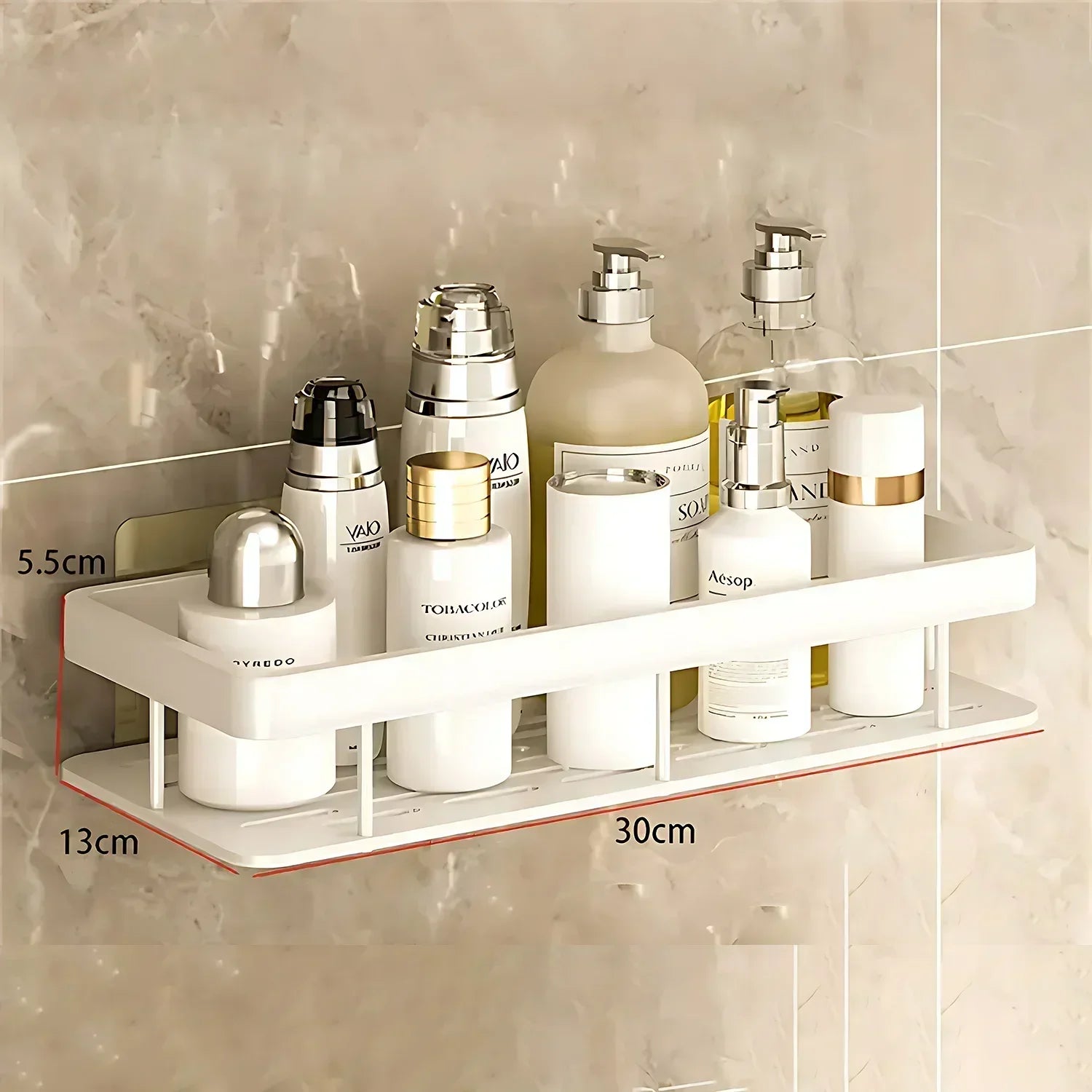 Aluminum Alloy Bathroom Shelf No Drill Storage Solution - Smarsty