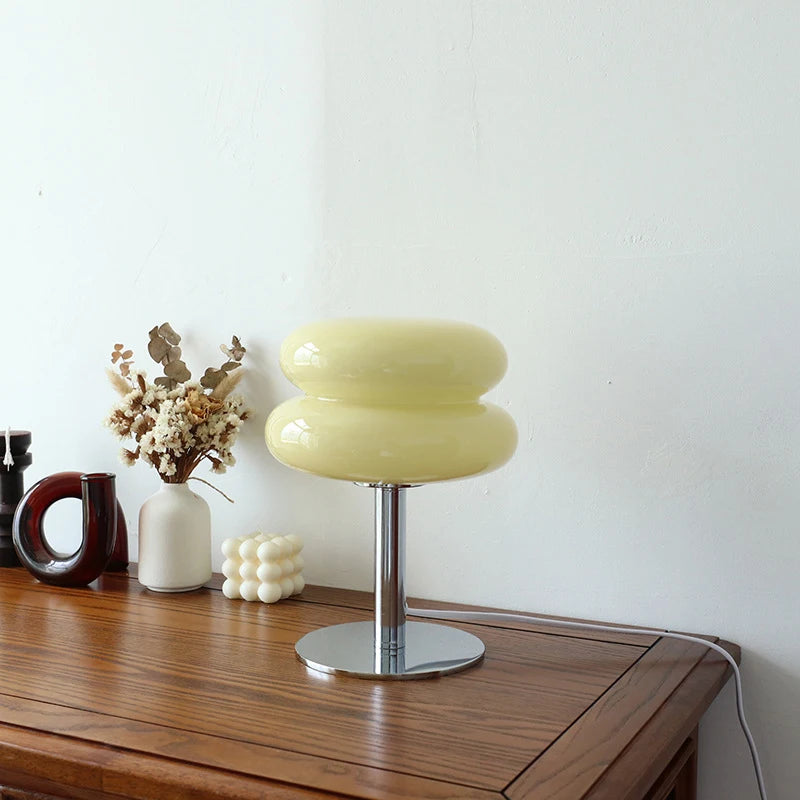 Macaron Glass Table Lamp with Dimming Feature for Bedroom Decor - Smarsty