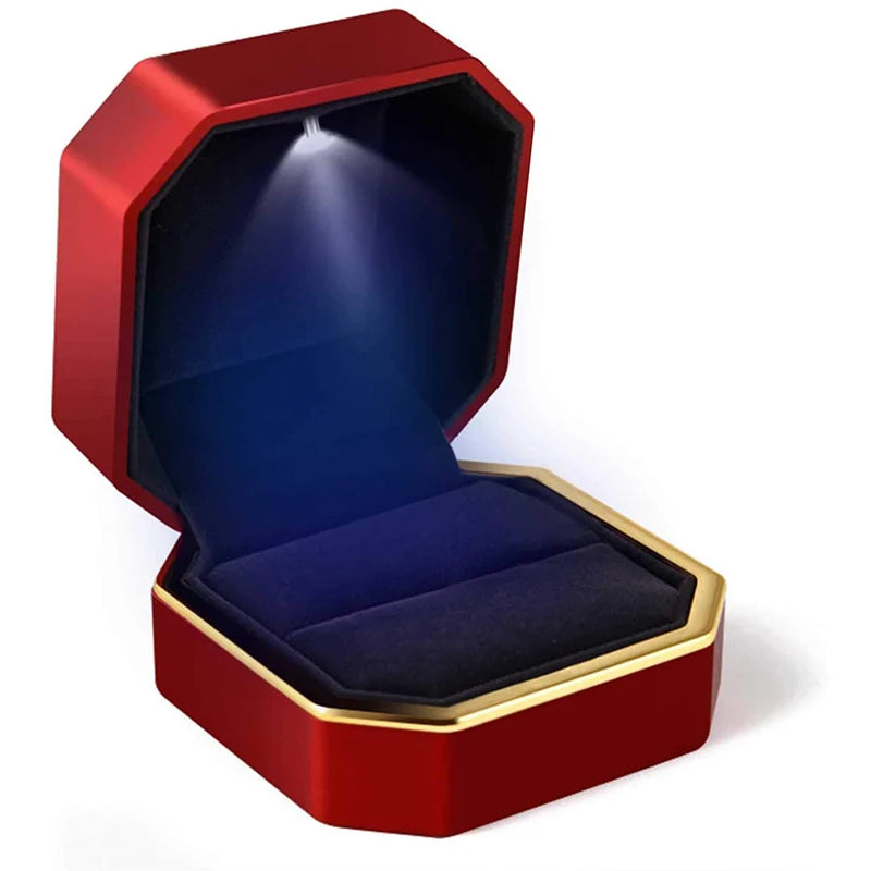 Luxury LED Jewelry Ring Box for Engagement and Wedding - Smarsty