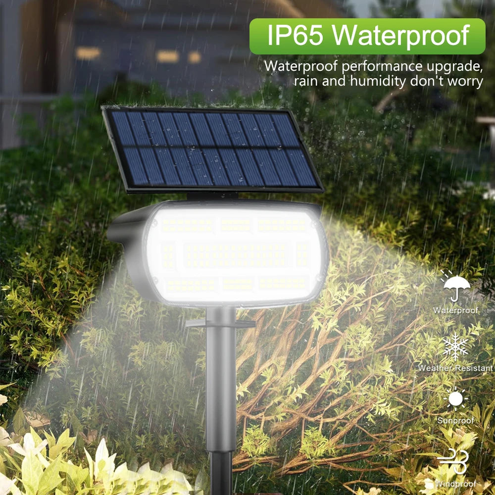 Solar Powered LED Spotlights for Outdoor Landscape Lighting - Smarsty