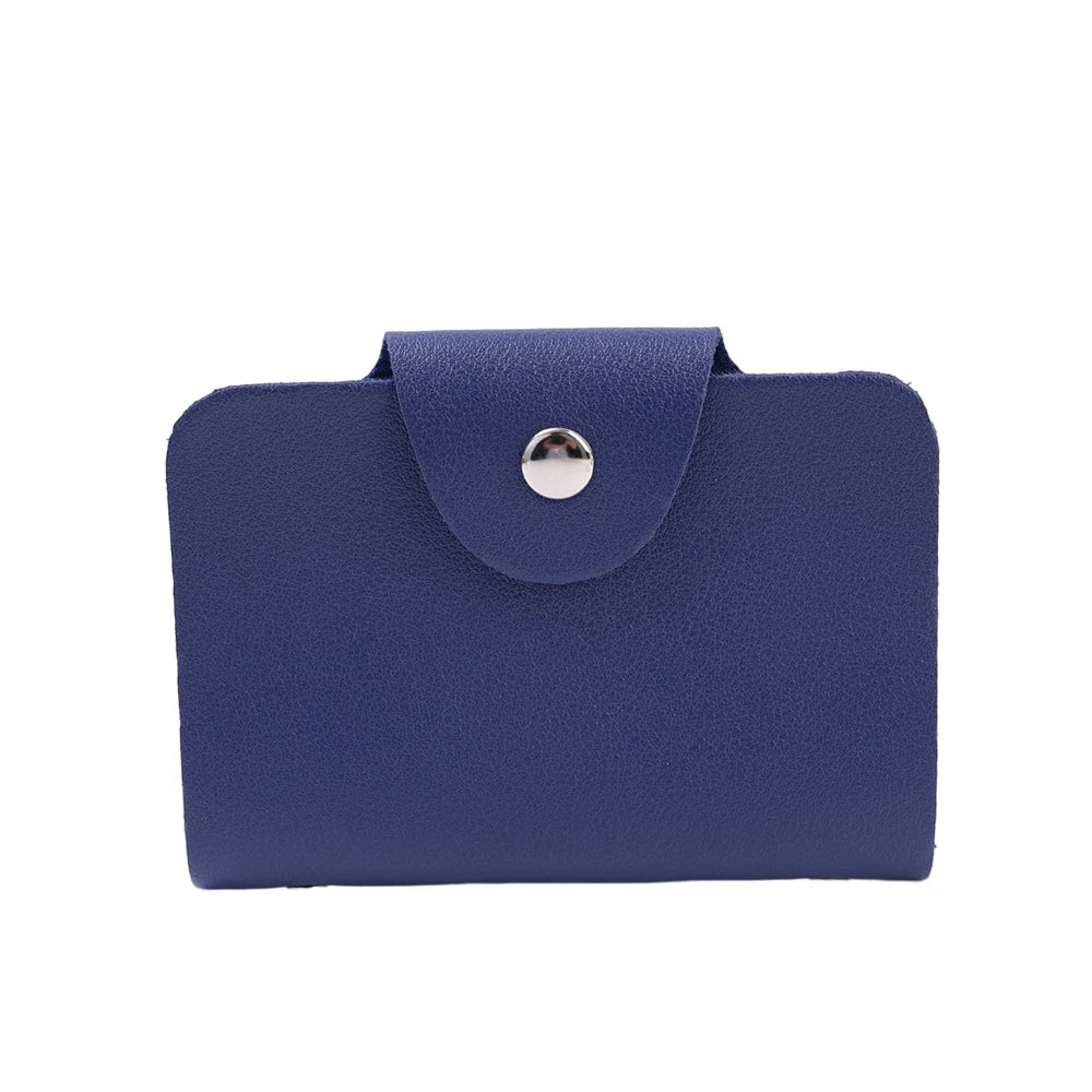 24 Bits Credit Card Holder Business Bank Card Pocket PU Large Capacity Card Cash Storage Clip Organizer Case ID Holder Pouch