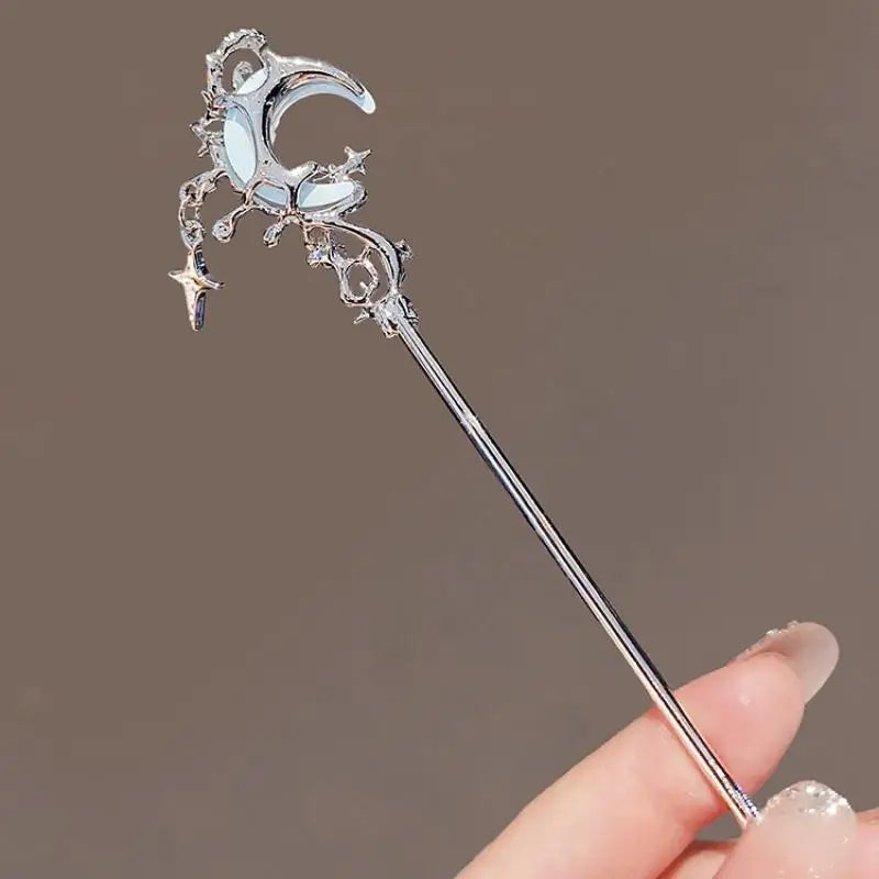 Romantic Moonstone Star Hair Stick for Trendy Girls - Smarsty
