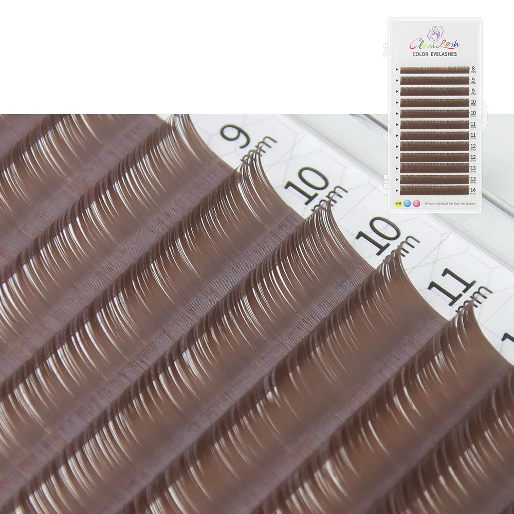 Glamlash Morandi Grey Colorful Individual Eyelash Extensions - Smarsty