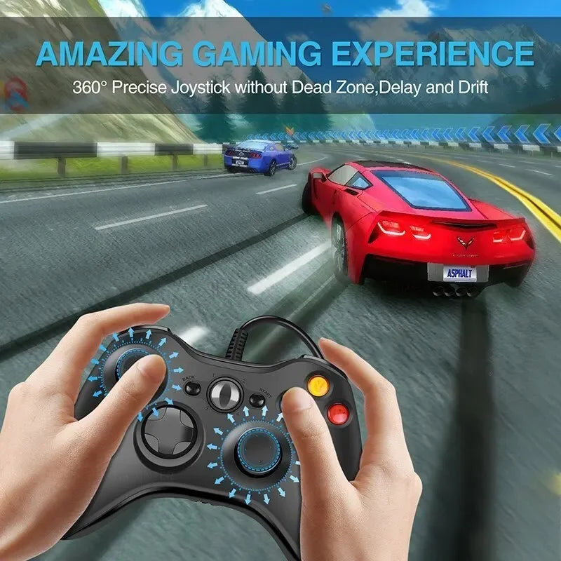 Xbox 360 Wired Game Controller With Dual Vibration Feature - Smarsty