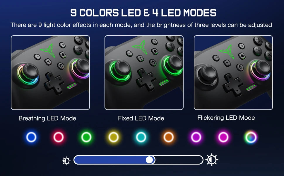 Dinofire Wireless Bluetooth RGB Controller for Nintendo Switch - Smarsty