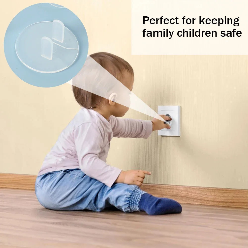 10/20PCS Childproof Outlet Covers – US Standard Baby Safety Plugs, Clear Electrical Socket Protectors for Home & Export