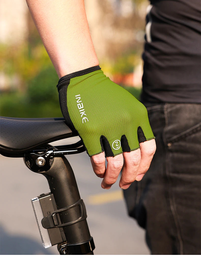 INBIKE Breathable Half Finger Cycling Gloves with Shock Absorption - Smarsty