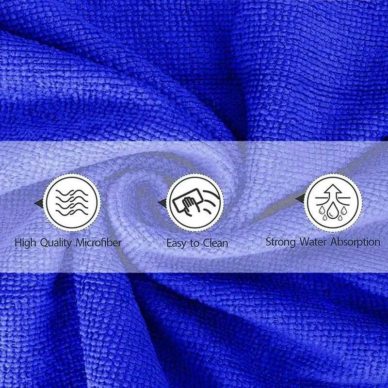 10Pcs Microfiber Towels Car Wash Drying Cloth Towel Household Cleaning Cloths Auto Detailing Polishing Cloth Home Clean Tools - Smarsty