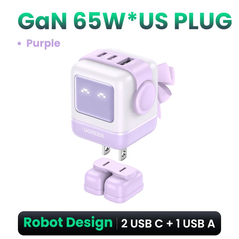 65W GaN Charger With PD3.0 PPS Fast Charge Compact Travel - Smarsty