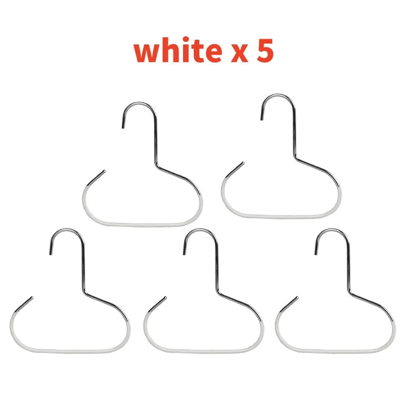 1-5pcs Circle Ring Hat Hanger Non-marking Non-slip Hat Storage Hook Closet Bedroom Saving Space Scarf Towel Tie Hanging Rack by Smarsty