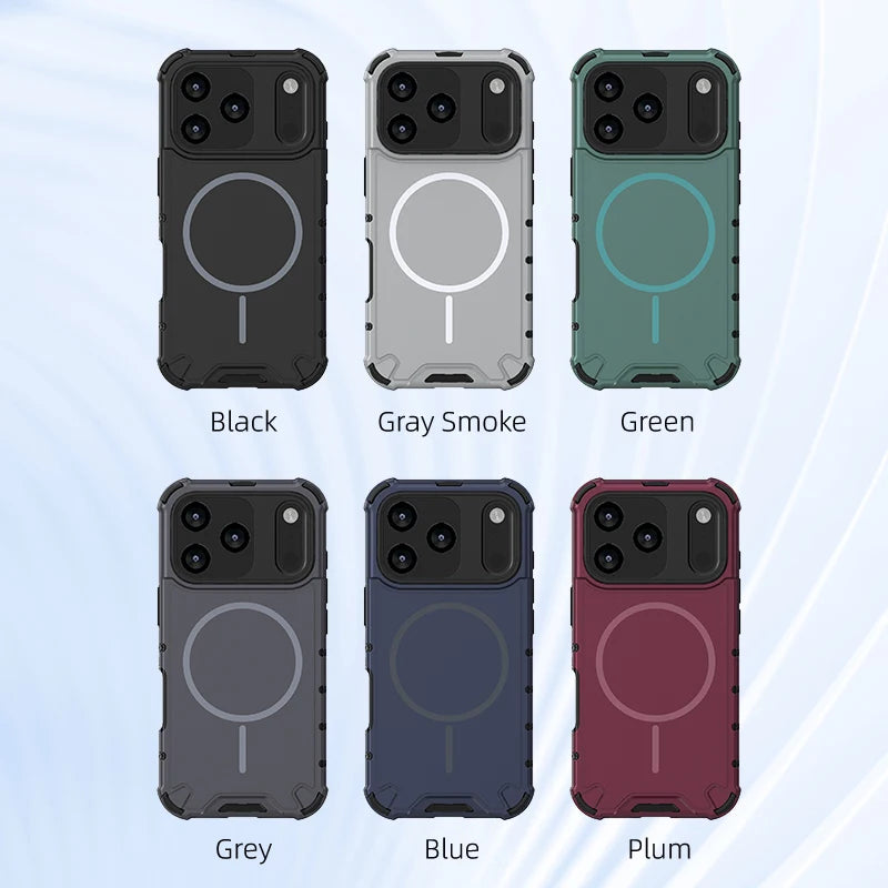Airbag Anti Fall Magnetic Wireless Charging Phone Case for IPhone 17 Air 17 16 11 13 Pro Max 15 14 Plus for Magsafe Matte Cover
