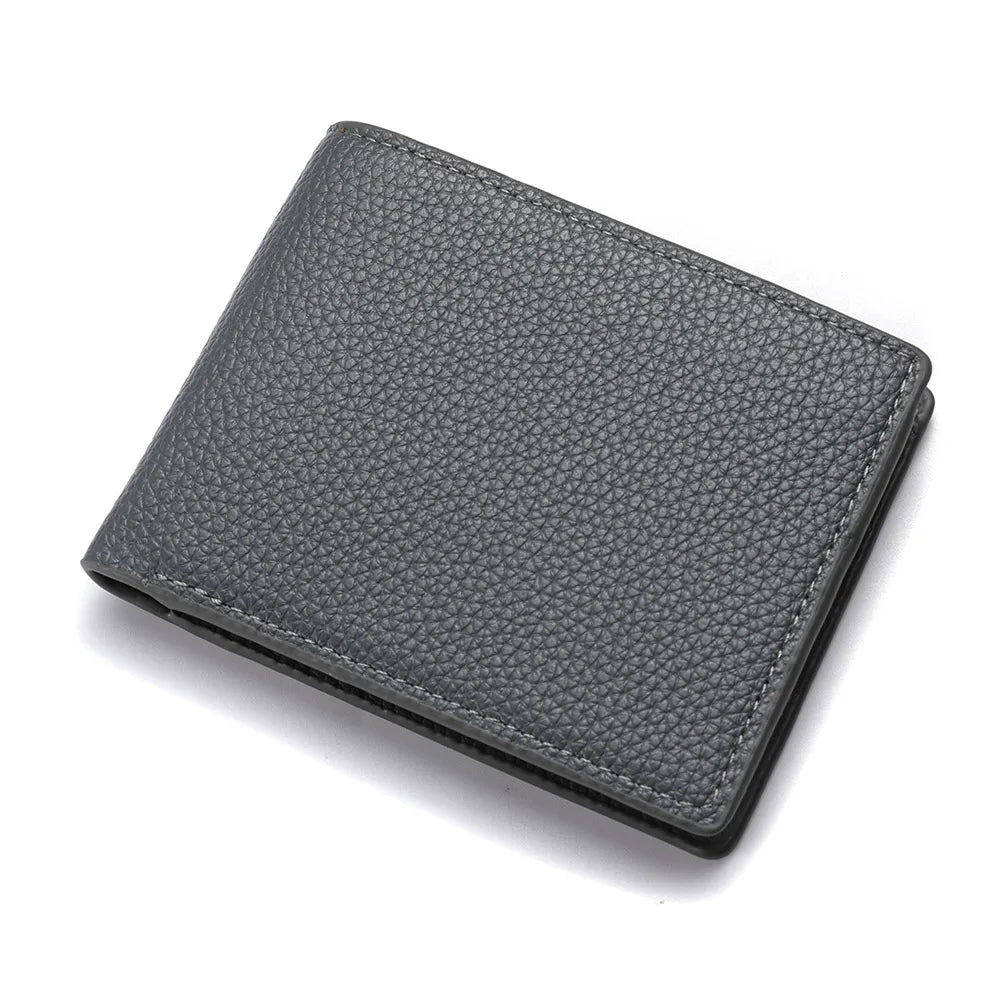 2025 New Wallet Men Short Dollar Clip Zipper Simple Soft Leather Lightweight - Smarsty
