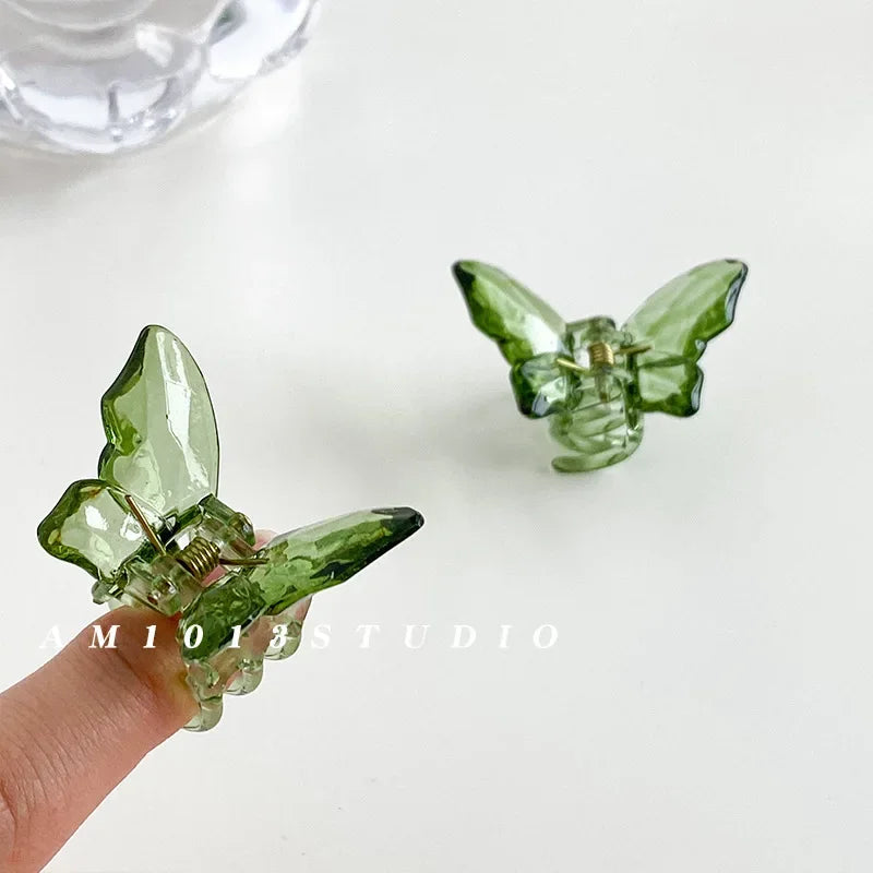 Cute Transparent Butterfly Hair Claw Clips Non Slip - Smarsty