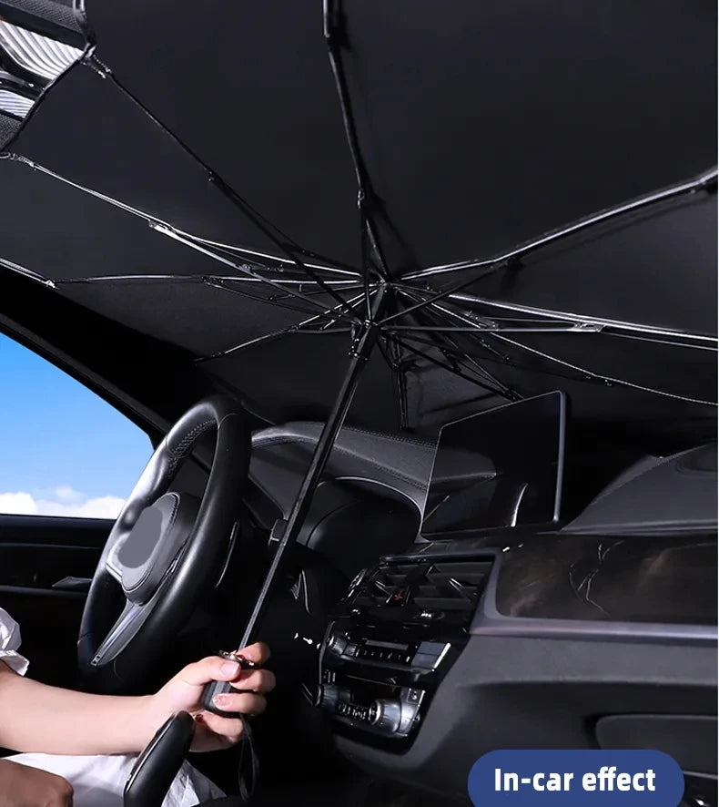 Car Sunshade Umbrella Windshield Folding Front Parasol Umbrella Type Sun Shade for Car Window Summer Sun Protection Accessories - Smarsty