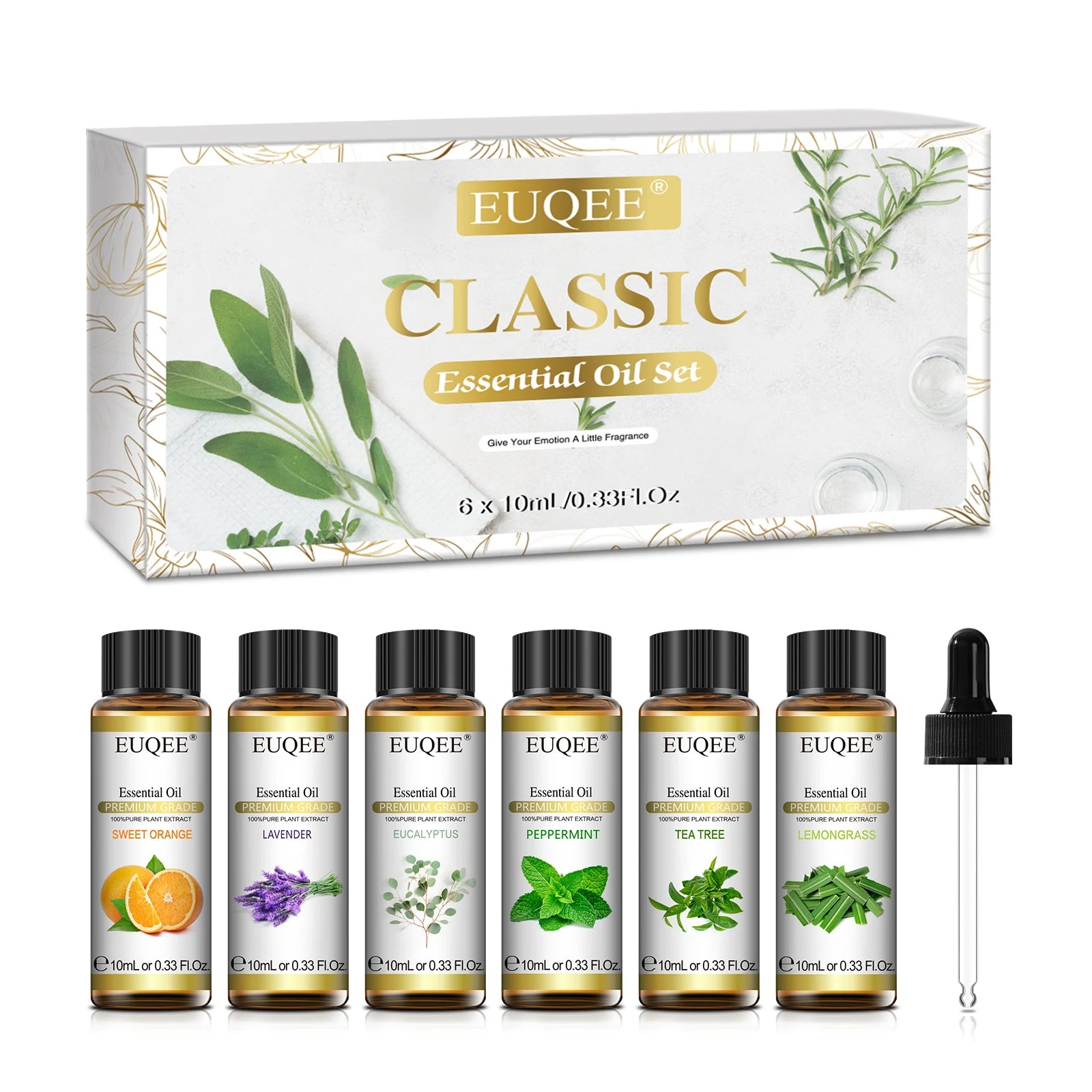 EUQEE Floral Essential Oils Set for Aromatherapy Diffusion - Smarsty