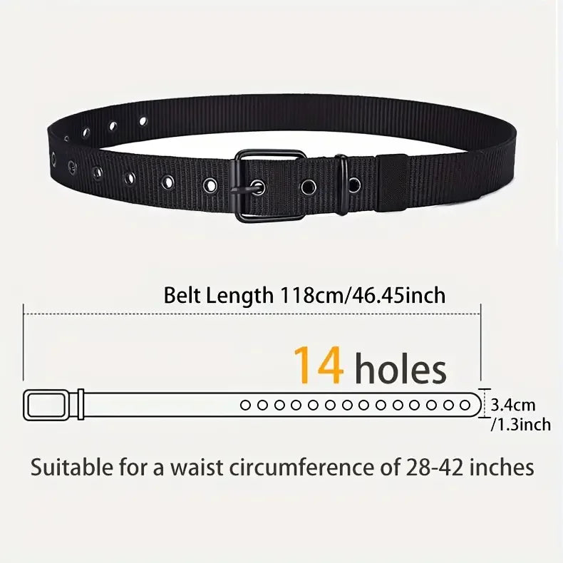 Mens Durable Nylon Canvas Belt Heavy Duty Tactical Workbelt - Smarsty
