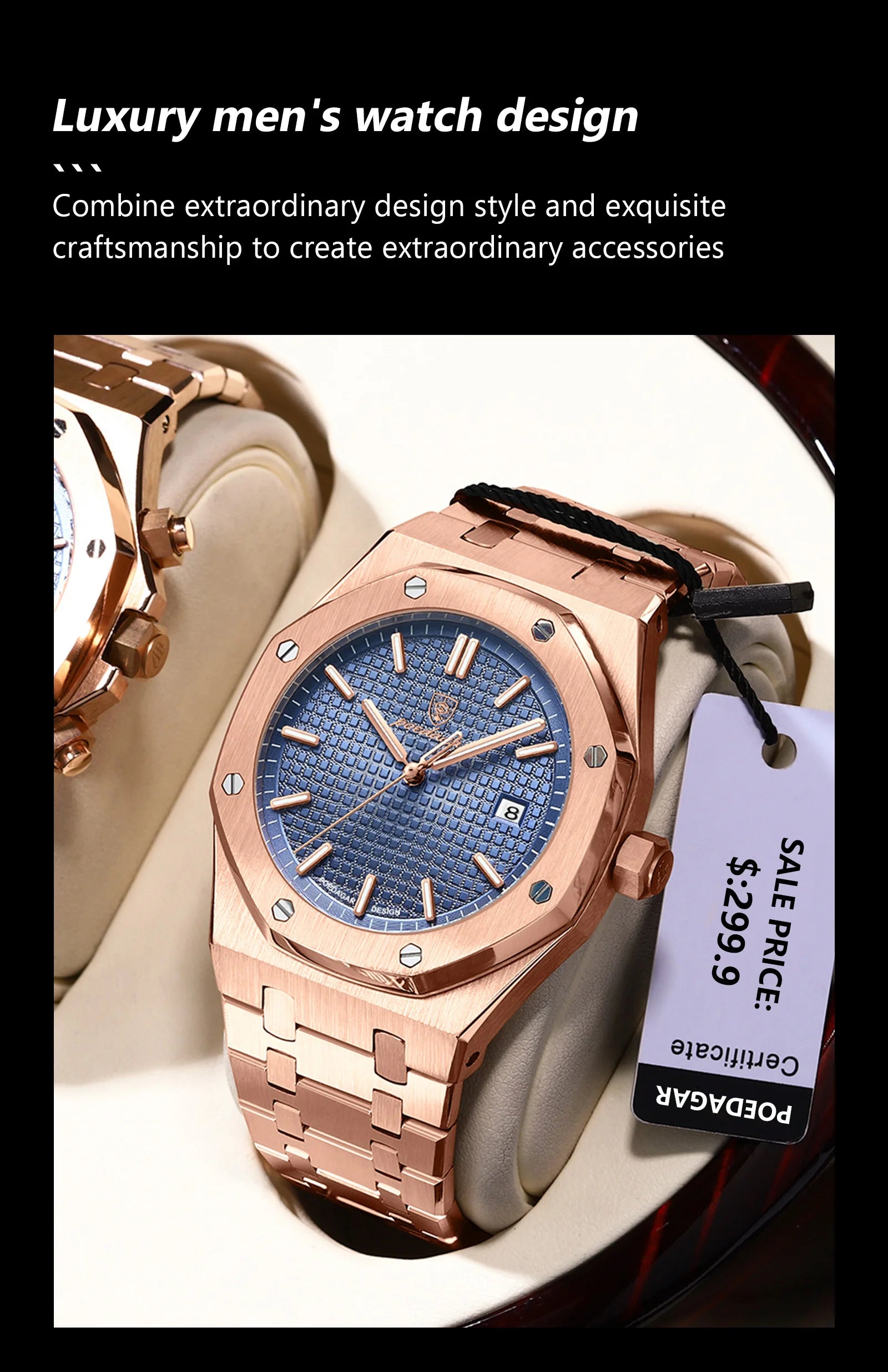 Luxury Waterproof Quartz Wristwatch for Men - Smarsty