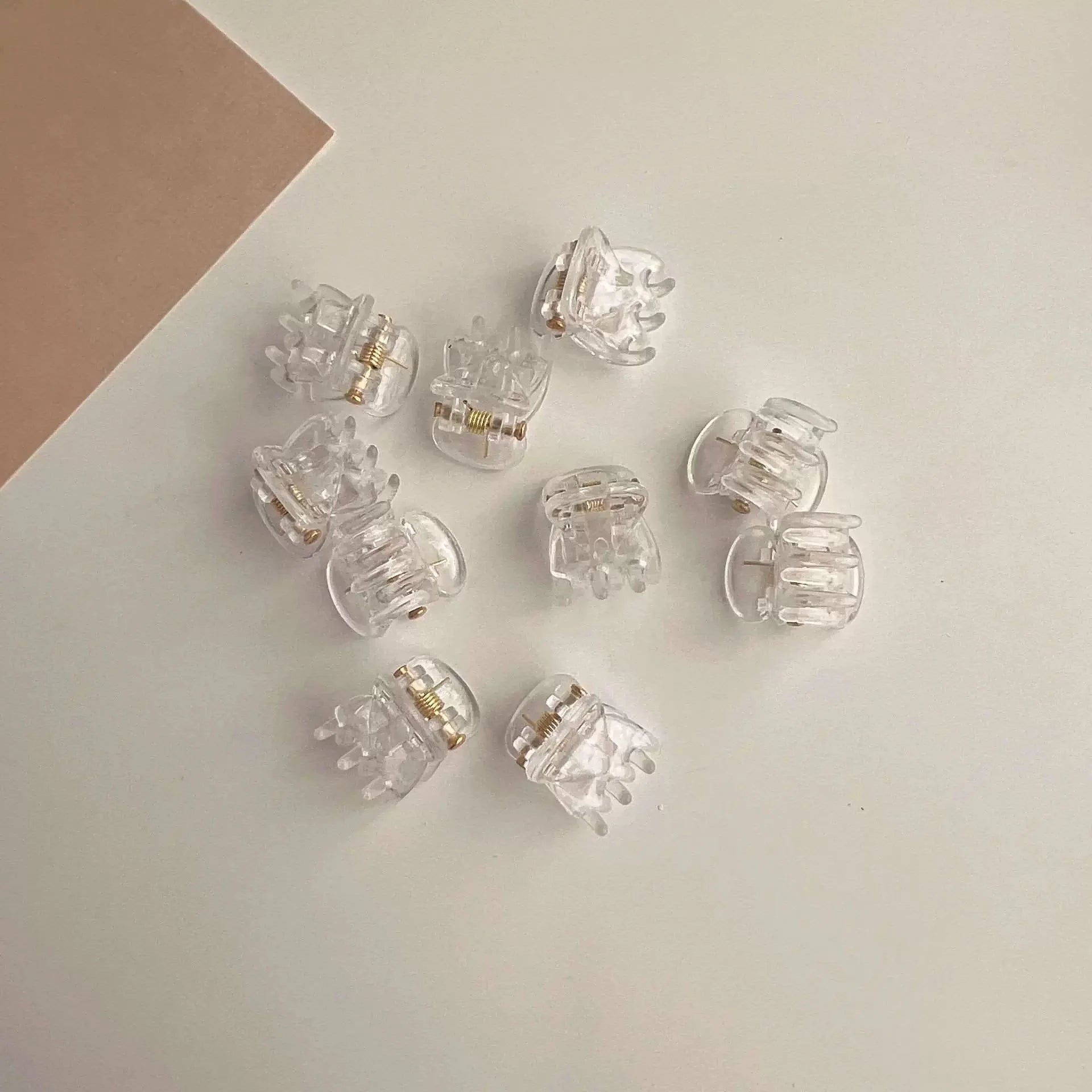 Mini Hair Claw Clips Small Black Transparent Secure - Smarsty