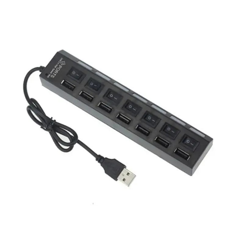 Seven Port USB 2 0 Hub With Built In Current Protection
