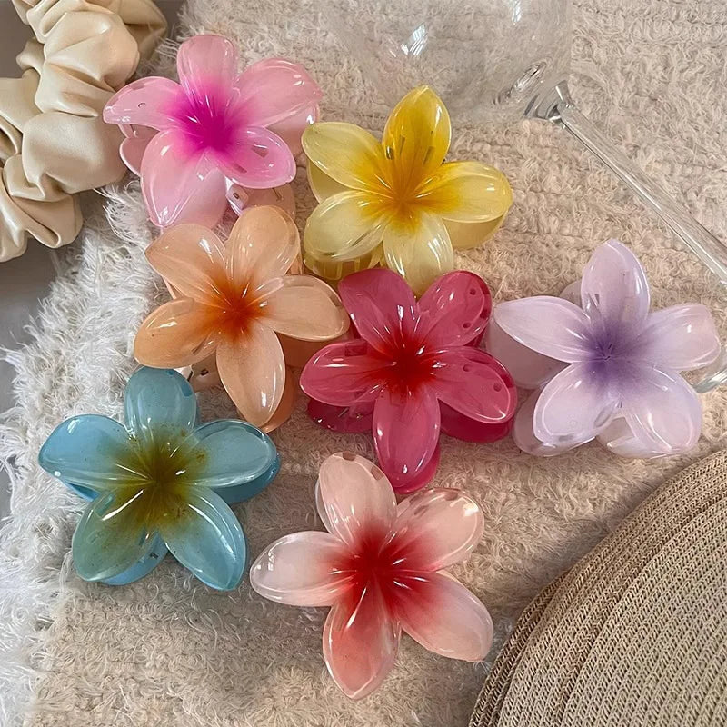 Hawaiian Gradient Hair Clips Flower Beach Vacation Style - Smarsty