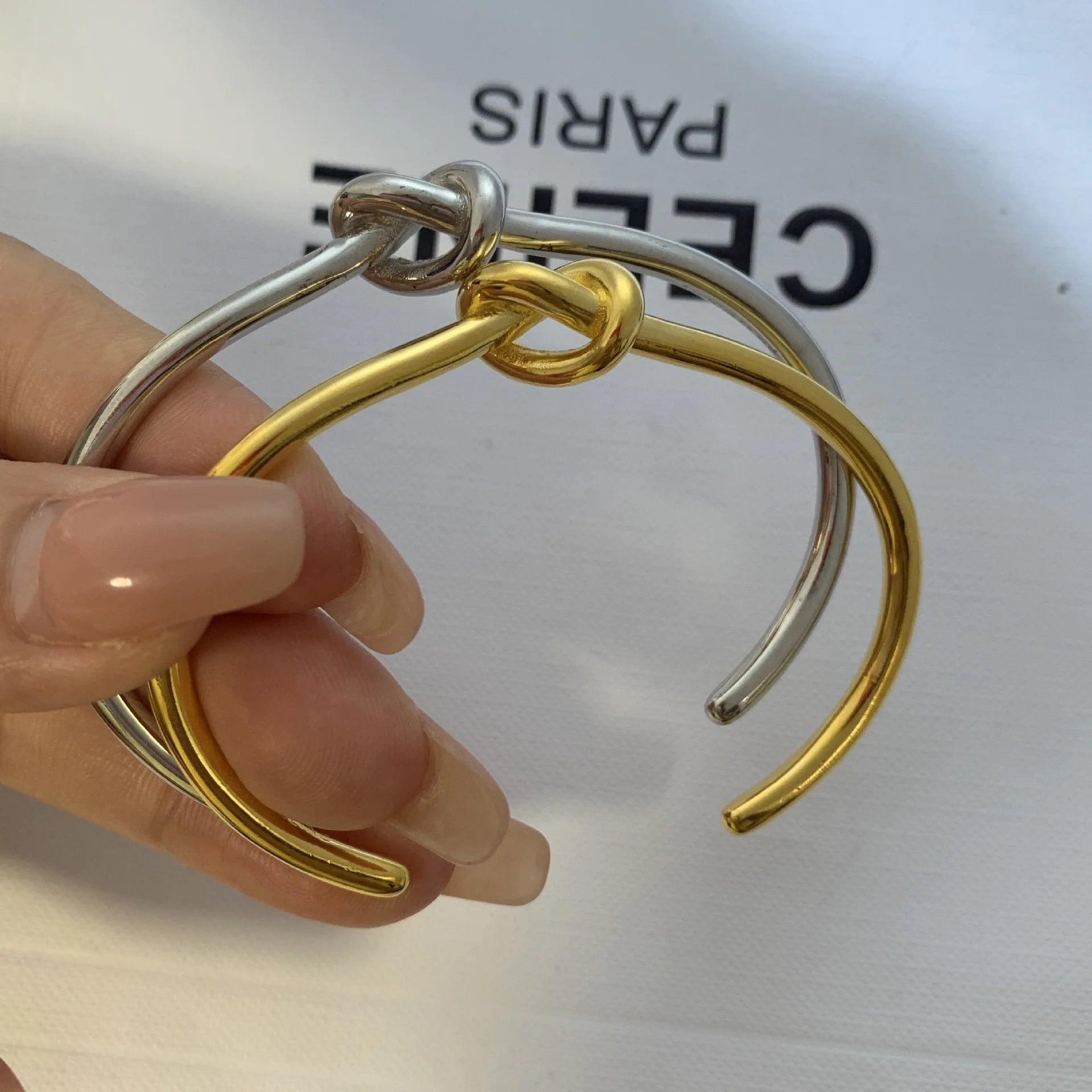 Vintage Stainless Steel Woven Twist Bracelet for Women - Smarsty