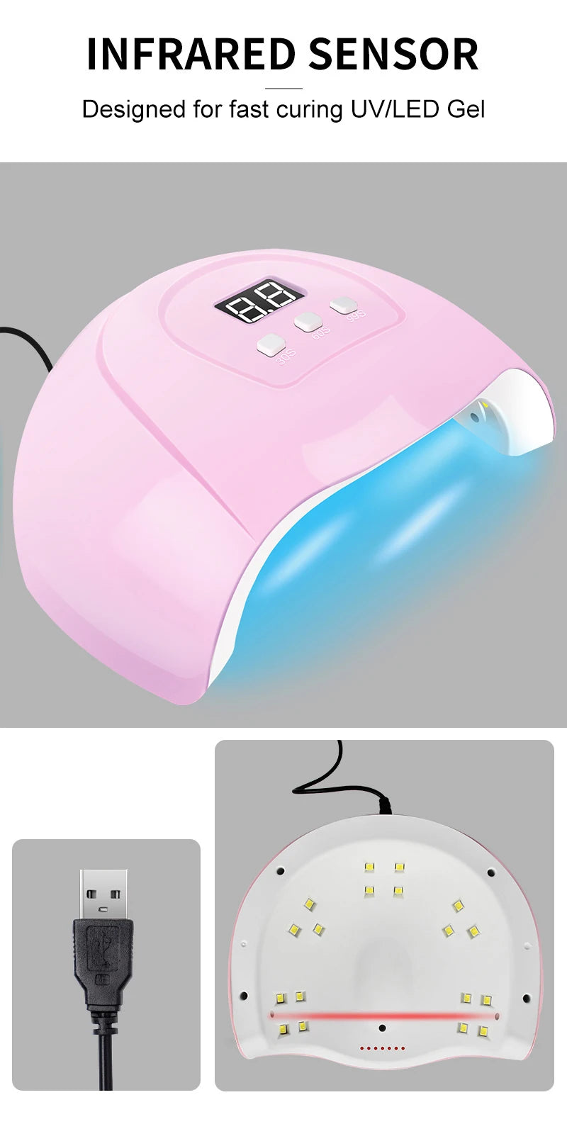 Gel Nail Polish Kit With UV Lamp And Drill - Smarsty