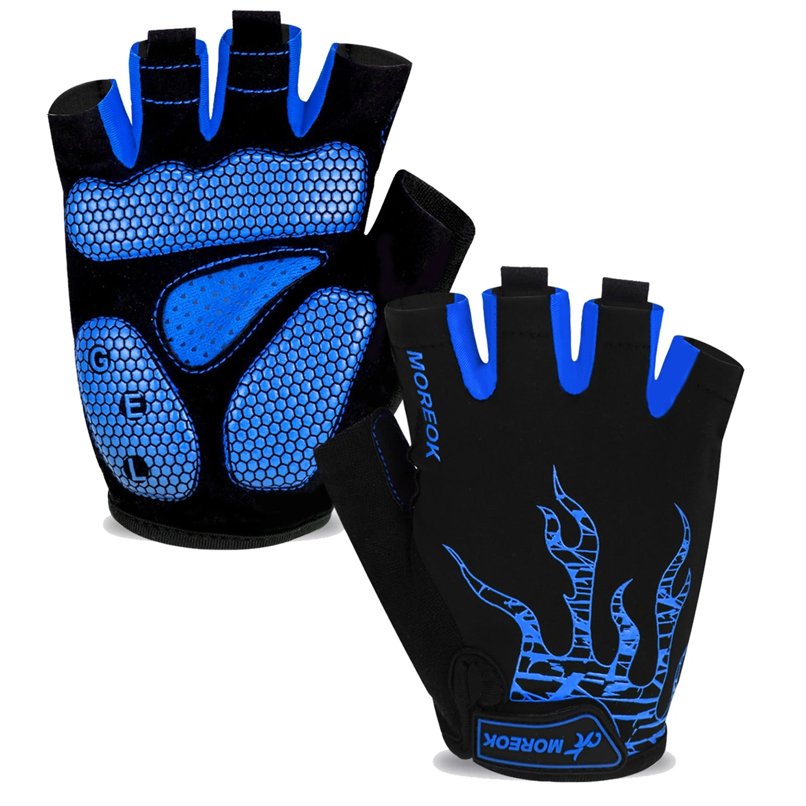 MOREOK Cycling Gloves Half Finger Shock Absorbing Gel Pads - Smarsty