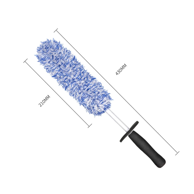 Car Wheel Brush With Premium Microfiber And Non Slip Handle - Smarsty