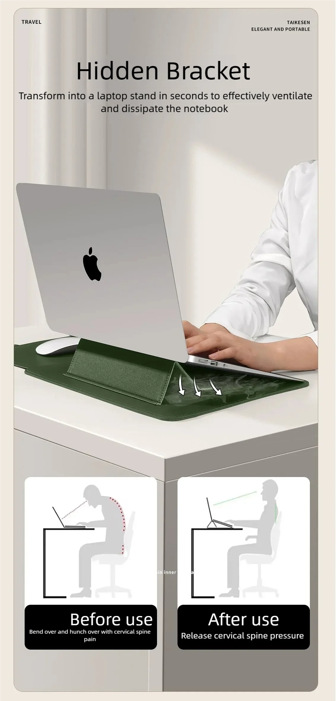 PU Protective Laptop Sleeve for 13 to 16 Inch Laptops