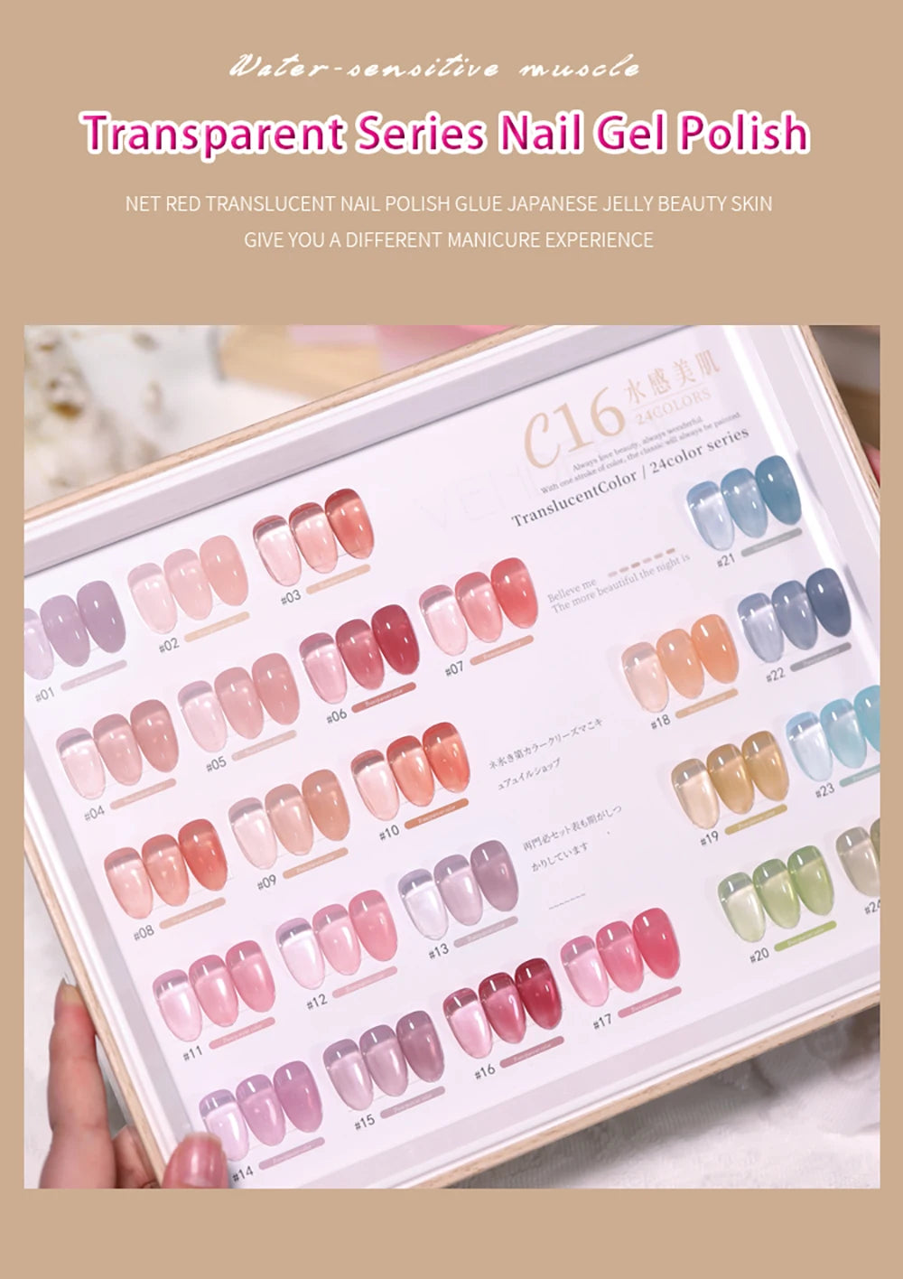 Vendeeni 24 Colors Jelly Gel Nail Polish Set - Smarsty