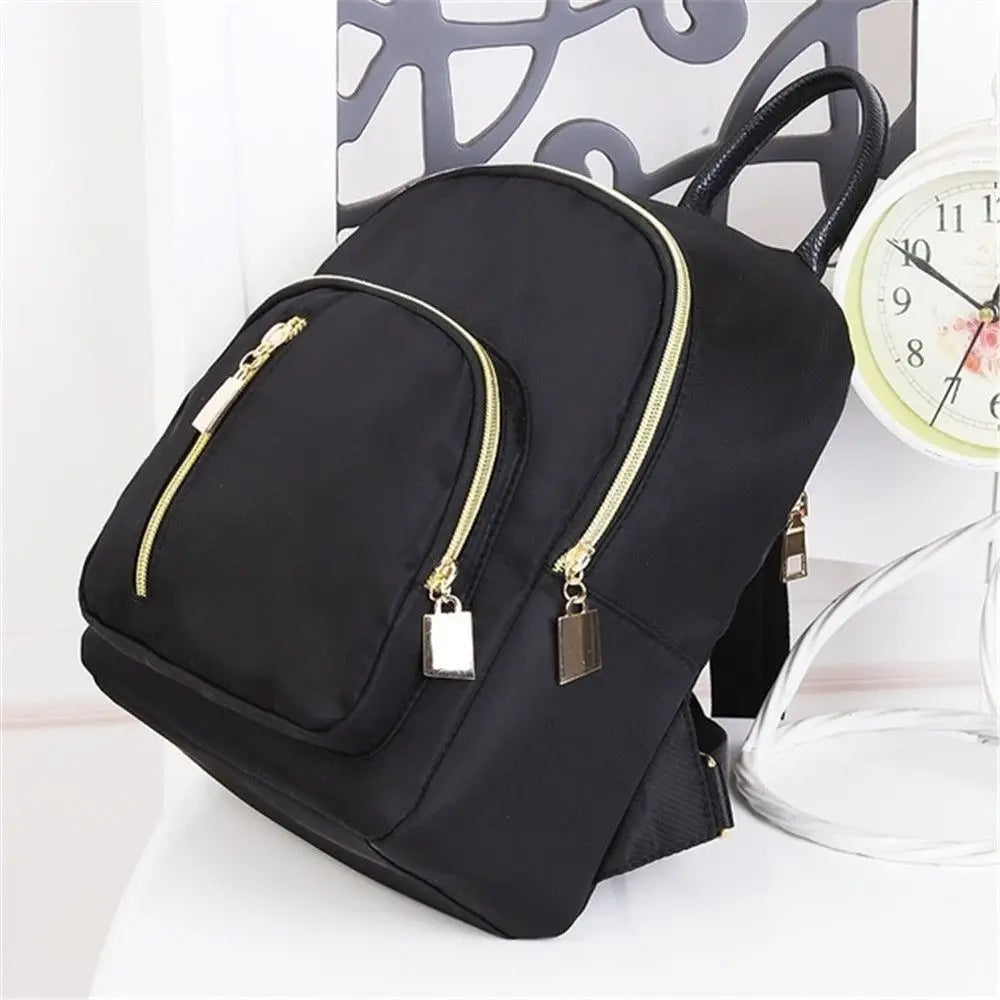 Women's Multi-Function Fashion Girl Oxford Daypack Travel Cute Mini Backpack Men Shoulder Bag Black Purse Hot - Smarsty