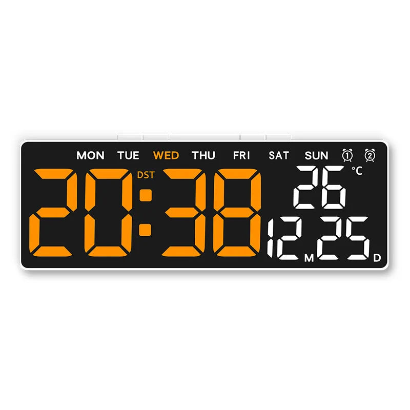 Digital LED Alarm Clock with Adjustable Brightness and Temperature Display - Smarsty