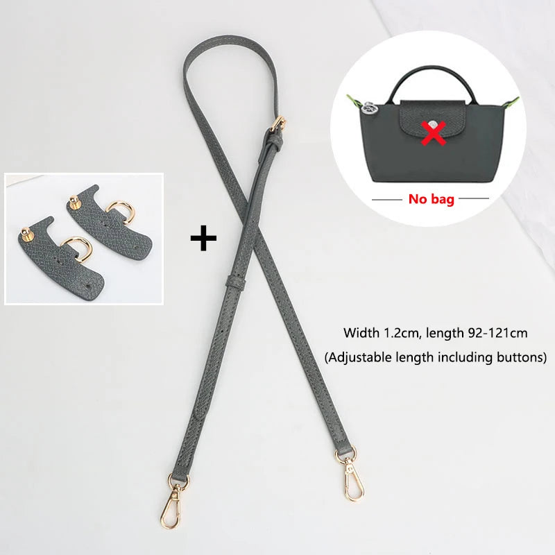 1 Set Bag Strap For Longchamp Mini Punch-free Genuine Leather Shoulder Strap Set Transformation Crossbody Strap Bag Accessories