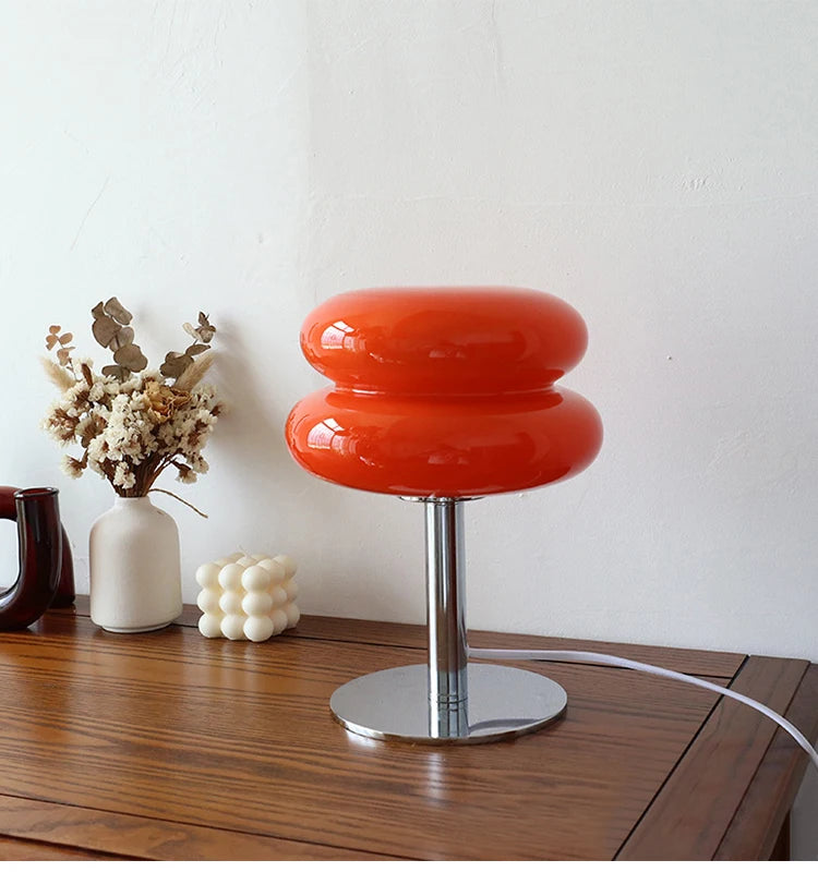 Macaron Glass Table Lamp with Dimming Feature for Bedroom Decor - Smarsty