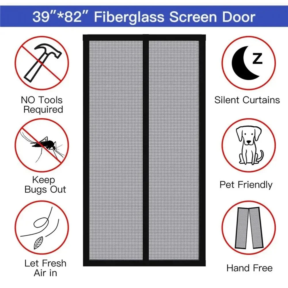 Magnetic Mosquito Net Door Screen for Easy Closure - Smarsty