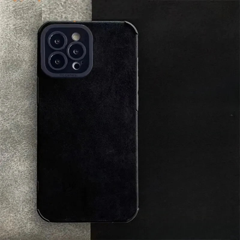 Matte Cortex Leather iPhone Case With Camera Protection - Smarsty