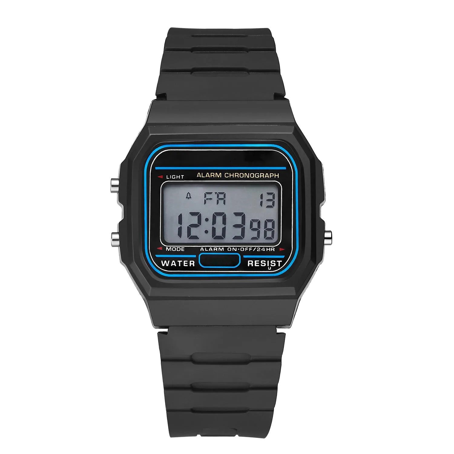 Luxury Waterproof Digital Men's Wristwatch with Square Dial - Smarsty