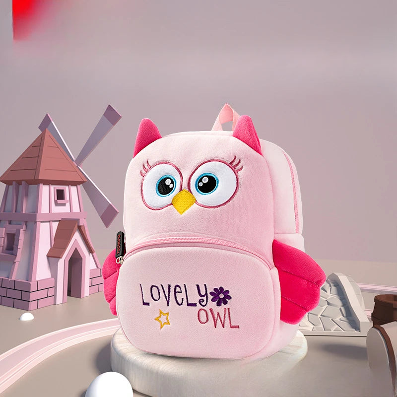 Plush Kindergarten Backpack Anti Lost Cute Design Kids - Smarsty