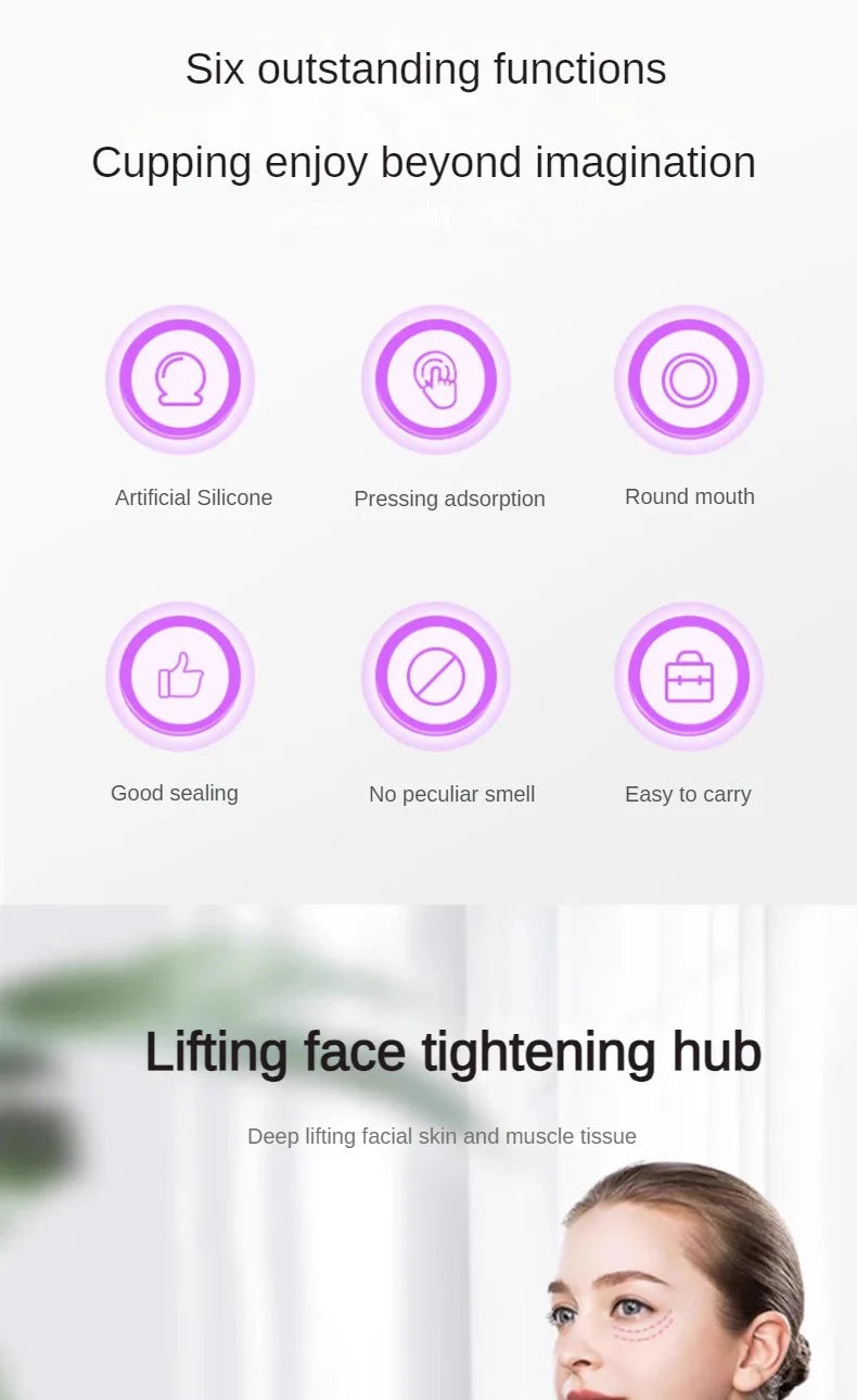 Silicone Cupping Massage Set for Anti-Aging Treatment - Smarsty