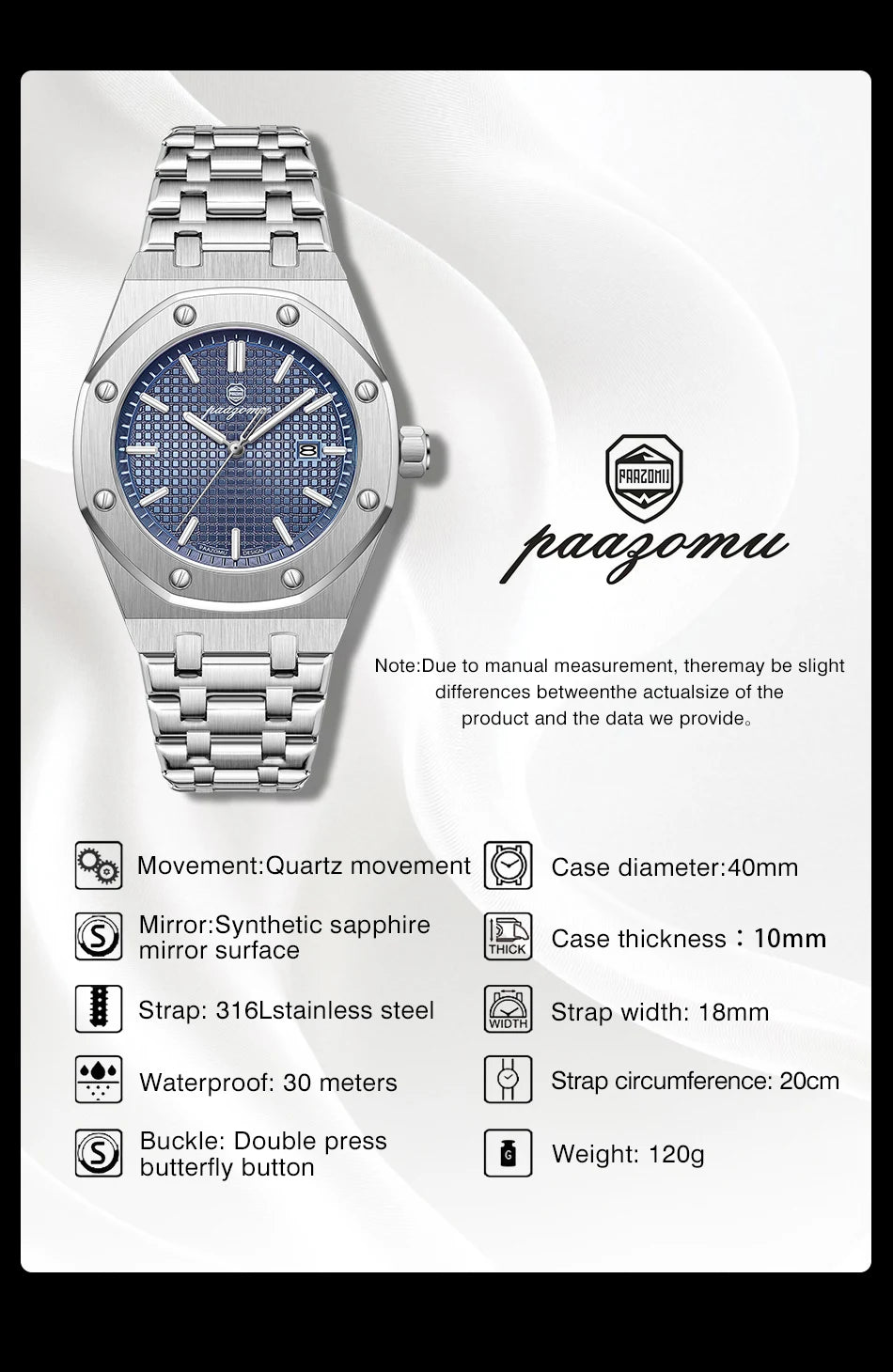 Luxury Waterproof Quartz Watch with Luminous Date Feature - Smarsty