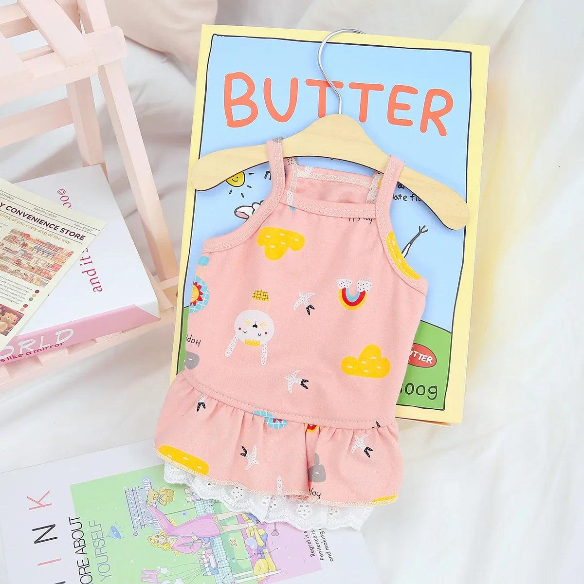 Summer Dog Dress for Small Pets with Stylish Stripes - Smarsty