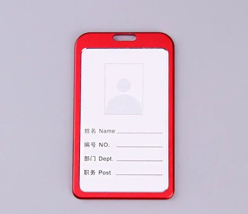 Employee Aluminium Alloy Plastic Credit Card ID Card Cover Case Work Identity Badge Card Cover Bag Women Men Work Card Holders