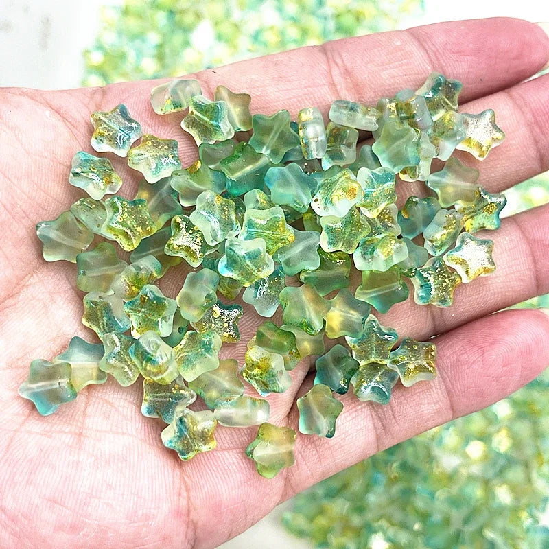 8mm Star Matte Glass Beads for Jewelry Making - Smarsty